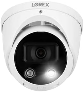 Lorex N4K3SD-168WD-2 Lorex Fusion 4K 16-Channel 3TB Wired NVR System with 8 E893DD Smart Deterrence Dome Security Cameras