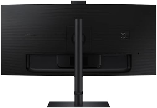 SAMSUNG 34' ViewFinity S65VC Series Ultrawide QHD Curved Monitor, Built-in FHD Camera, HDR10, 100Hz, 350 nit, USB- C, Adjustable Stand, Intelligent Eye Care, LS34C654VANXGO, Black