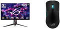 Bundle of ASUS ROG Swift 32' 4K OLED Gaming Monitor UHD, QD-OLED, 240Hz, 0.03ms, G-SYNC Compatible, 90W USB-C + ROG Harpe Gaming Wireless Mouse, Ace Aim Lab Edition, 54g Ultra-Lightweight