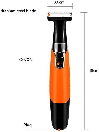 Electric Razors for Men, Electric Shaver for Men Rechargeable Beard Trimer Waterproof Razor Professional Hair Shaving Machine Grooming Women Shaver Blade (Color : Orange with Box)