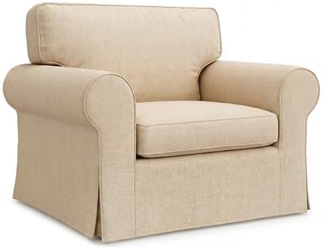 Ektorp Chair Cover Replacement for IKEA Ektorp Armchair Cover,Ektorp Chair Slipcover, Ektorp Cover Only!(Daily Beige)