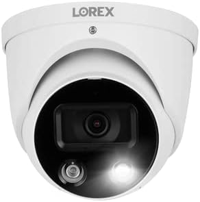 Lorex N4K3SD-168WD-2 Lorex Fusion 4K 16-Channel 3TB Wired NVR System with 8 E893DD Smart Deterrence Dome Security Cameras