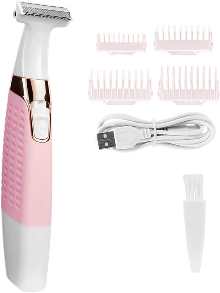 Electric Razors for Men, Electric Shaver for Men Rechargeable Beard Trimer Waterproof Razor Professional Hair Shaving Machine Grooming Women Shaver Blade (Color : Pink with Box)