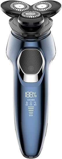 Electric Razor, Electric Shavers for Men, Dry Wet Waterproof Mens Rotary Facial Shaver, Face Shaver Cordless Travel USB Rechargeable with Beard Trimmer LED Display for Shaving Husband Dad