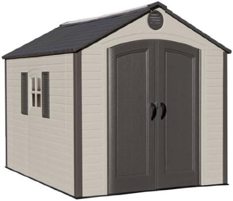 Lifetime Storage Shed 60056 8 x 10 with Deluxe Molding Full-Length Skylight
