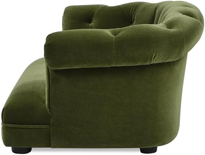 Jennifer Taylor Home Kiki 36.5' Chesterfield Medium Size Dog Sofa Bed, Olive Green Performance Velvet