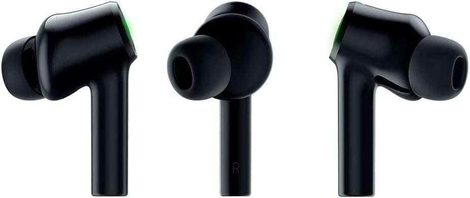 Razer Hammerhead True Wireless (2nd Gen) Bluetooth Gaming Earbuds: Chroma RGB Lighting -60ms Low-Latency- Active Noise Cancellation - Dual Environmental Noise Cancelling Microphones- Classic Black