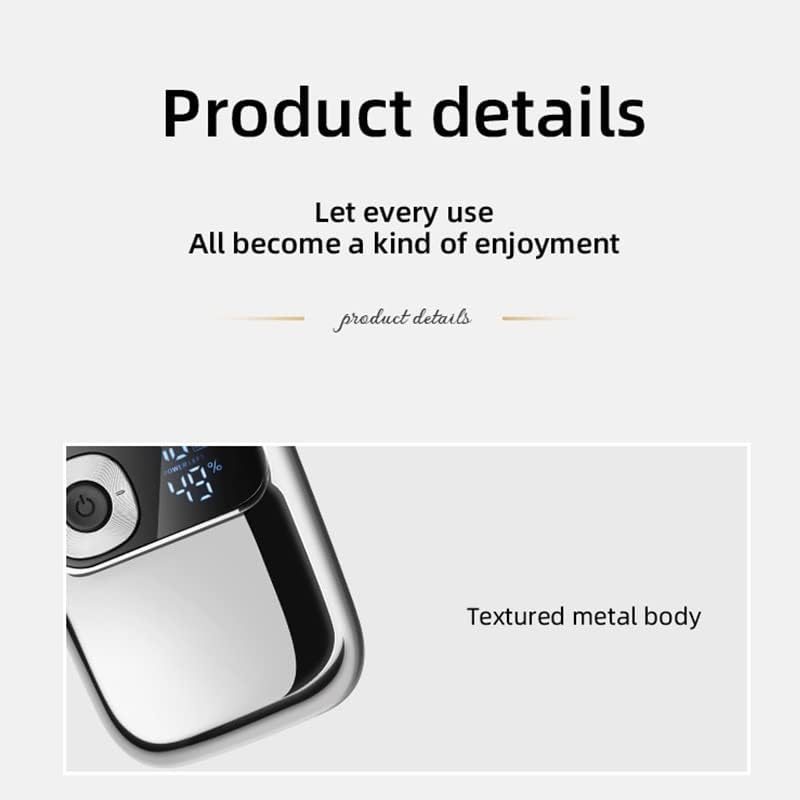 Electric Razors for Men, Barber metal housing 3 speed hair head electric shaver for men beard stubble electric razor bald shaving machine wet dry, Gold