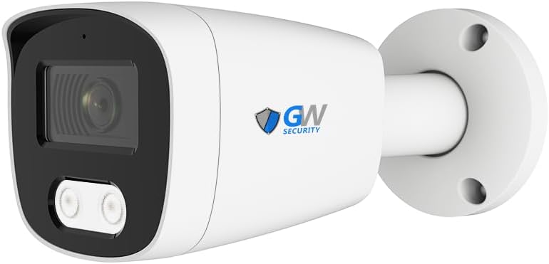 GW Security 8 Channel 12MP NVR 4K Security Camera System with 4 x 8MP PoE Spotlight Color Night Vision Outdoor/Indoor Microphone Bullet Cameras, Smart AI Human/Vehicle Detection