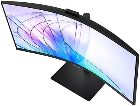 SAMSUNG 34' ViewFinity S65VC Series Ultrawide QHD Curved Monitor, Built-in FHD Camera, HDR10, 100Hz, 350 nit, USB- C, Adjustable Stand, Intelligent Eye Care, LS34C654VANXGO, Black