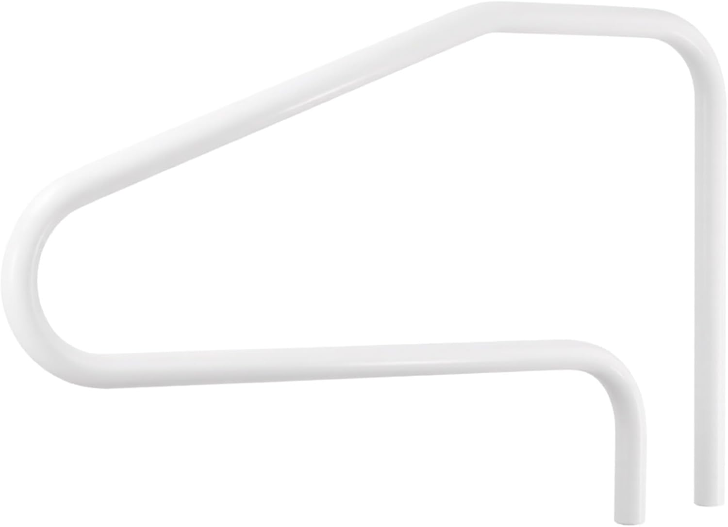 VEVOR Pool Rail, 48 x 32 inch Pool Handrail, 220 lbs Load Capacity Heavy Duty Stainless Steel Swimming Handrail, Seamless Welding, Recessed or Base Mount, for Poolside, Water Parks, Spa Centers