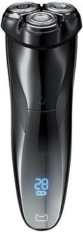Head Shaver for Men, Electric Shavers for Men Face Shaver with Popup Trimmer Rechargeable Wet & Dry Dual Use IPX7 Waterproof (Color : Black)