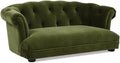 Jennifer Taylor Home Kiki 36.5' Chesterfield Medium Size Dog Sofa Bed, Olive Green Performance Velvet