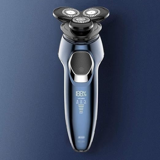Electric Razor, Electric Shavers for Men, Dry Wet Waterproof Mens Rotary Facial Shaver, Face Shaver Cordless Travel USB Rechargeable with Beard Trimmer LED Display for Shaving Husband Dad