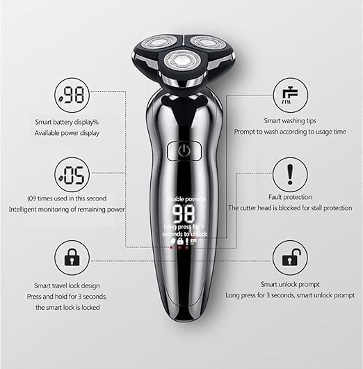 Electric Razor for Men's, Men's Electric Shaver,Electric Shaver for Men,Beard and Mustache Trimmer,Washable and USB Charging Shaving Machine