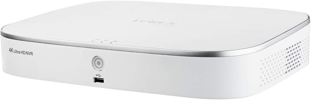 Lorex N841A81 Series 8 Channel 4K HD 1TB IP Ultra HD Security System Network Video Recorder (NVR) with Smart Motion Detection and Voice Control, White