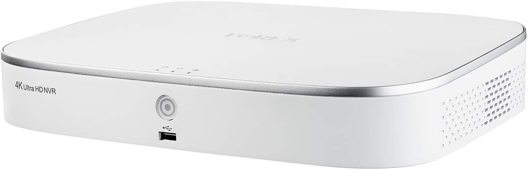 Lorex N841A81 Series 8 Channel 4K HD 1TB IP Ultra HD Security System Network Video Recorder (NVR) with Smart Motion Detection and Voice Control, White
