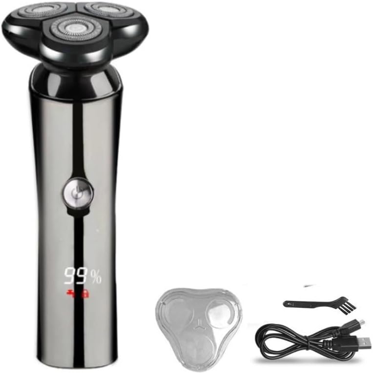 Head Shaver for Men, Electric Shaver Men Rechargeable Rotary Floating Razor Beard Hair Trimmer LCD Display Shaving Machine Wet and Dry