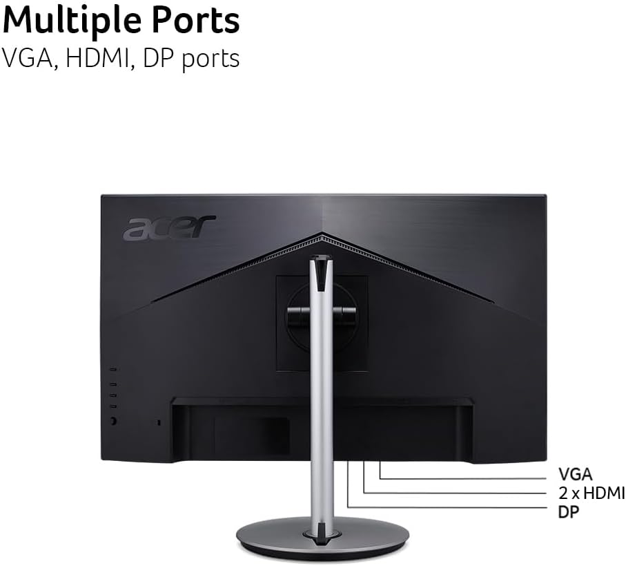 acer CB272U Ebmiiprx 27' WQHD 2560 x 1440 Home Office Monitor | AMD FreeSync | 1ms VRB | 100Hz | Zero Frame | Height Adjustable Stand with Swivel, Tilt & Pivot (Display Port 1.2 & 2 x HDMI 2.0 Ports)