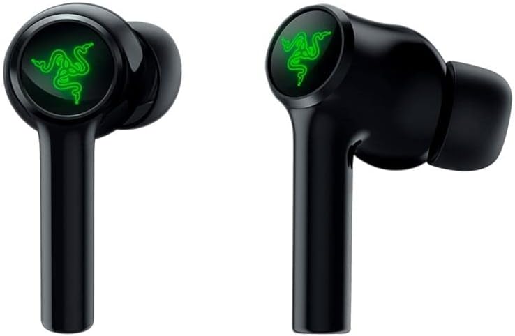 Razer Hammerhead True Wireless (2nd Gen) Bluetooth Gaming Earbuds: Chroma RGB Lighting -60ms Low-Latency- Active Noise Cancellation - Dual Environmental Noise Cancelling Microphones- Classic Black
