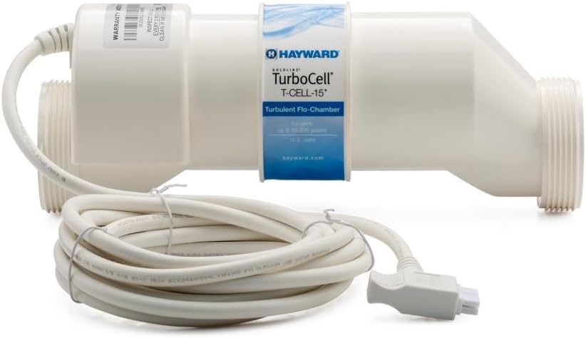 Hayward Salt Cell for Pool Chlorinator TurboCell W3T-CELL-15 Replacement for T-CELL-15, Salt Chlorine Generator for In-Ground Pools up to 40,000 Gallons