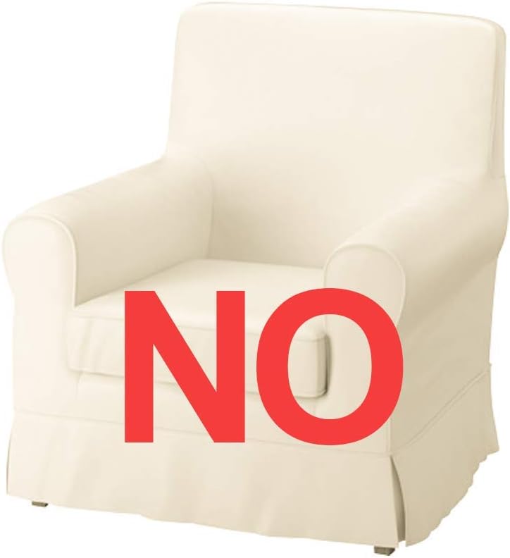 MASTERS OF COVERS Ektorp Armchair Cotton Cover for The IKEA Ektorp Chair Slipcover Replacement (Cotton-Red)(Armchair Cover Only!)