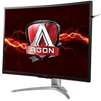 AOC Agon AG322QCX 31.5in Curved Frameless Gaming Monitor, QHD 2560x1440 VA Panel, FreeSync, 144Hz, 4ms, DisplayPort/HDMI, VESA (Renewed)