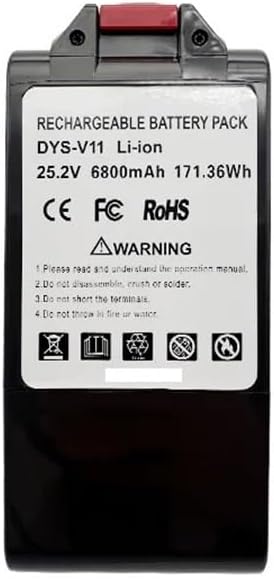 25.2V 4.0-12.8Ah Compatible For Dyson V11 SV15 Serie Vacuum Cleaner Battery ，Fluffy V11 Absolute Extra Absolute Animal 970145-02(5000mah)