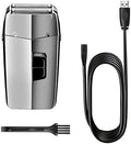 Electric Razors for Men, Waterproof Powerful Rechargeable Electric Shaver for Men Beard Hair Electric Razor Bald Shaving Machine and Finishing Fade (Color : Silver)