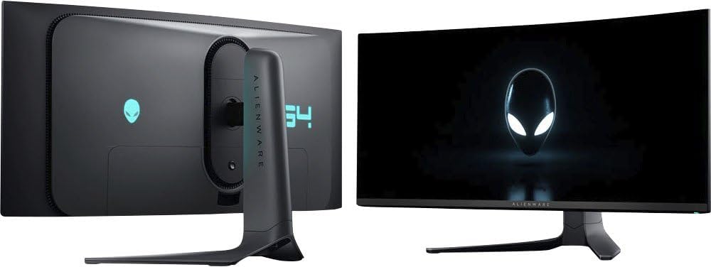 Dell Alienware AW3423DWF 34' Curved Gaming Monitor, QD-OLED (3440x1440) 165Hz Display, 0.1ms Gray-to-Gray, 1.07 Billions Colors, AMD FreeSync Premium Pro, DisplayPort/HDMI, with MTC HDMI Cable
