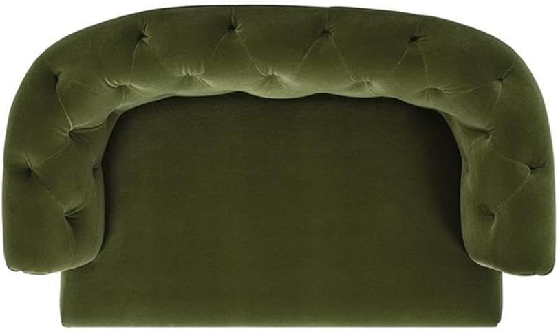 Jennifer Taylor Home Kiki 36.5' Chesterfield Medium Size Dog Sofa Bed, Olive Green Performance Velvet