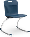 Virco ANROCK16 School Rocking Chair, Analogy Rocker Series 16' Seat Height for Students 3rd - 4th Grade, Appropriate for Libraries, Break Rooms and Reading Nooks - Navy (2 Chairs)