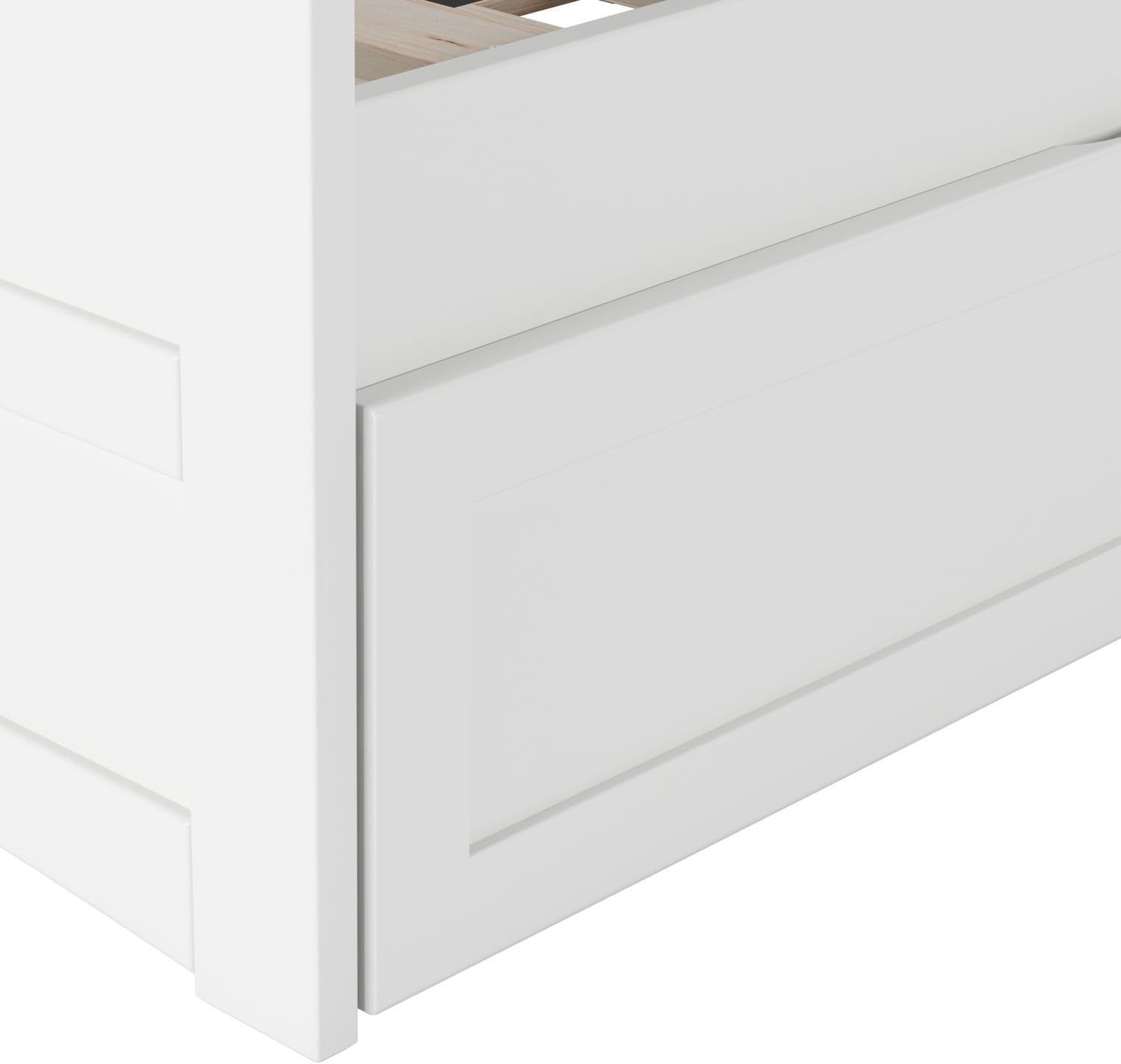 AFI, Acadia Twin Size Wood Daybed Frame with Twin Trundle, White