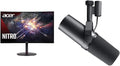 Acer Nitro XZ270 Xbmiipx 27' 1500R Curved Full HD VA Zero-Frame Gaming Monitor with Adaptive Sync, 240Hz Refresh Rate and 1ms VRB, Black & Shure SM7B Dynamic Vocal Microphone
