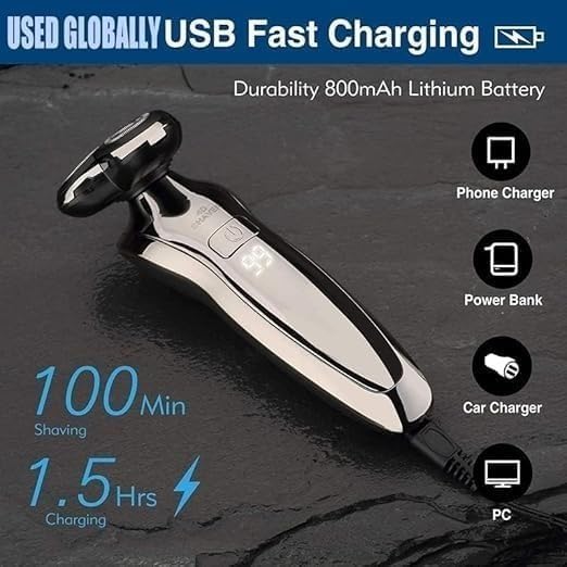 Electric Razor for Men's, Men's Electric Shaver,Electric Shaver for Men,Beard and Mustache Trimmer,Washable and USB Charging Shaving Machine