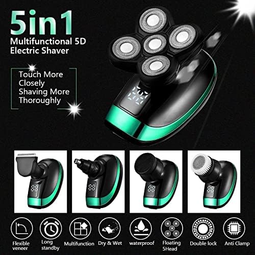 Electric Razor for Men, Multi Grooming Kit Digital Display Electric Shaver Hair Trimmer Beard Electric Razor Wet Dry Men Facial&Body Shaving Machine ( Color : Package A )
