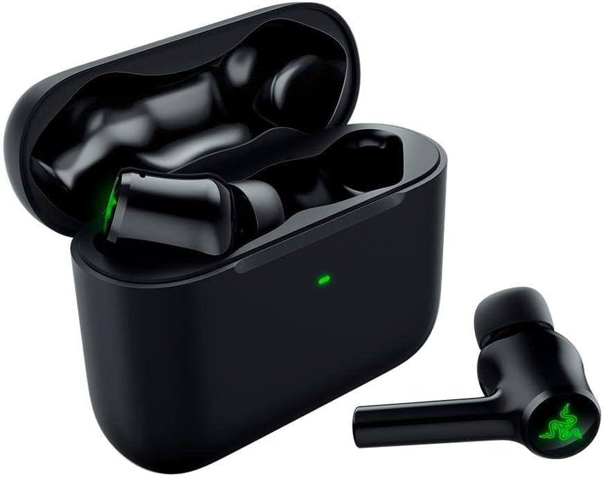 Razer Hammerhead True Wireless (2nd Gen) Bluetooth Gaming Earbuds: Chroma RGB Lighting -60ms Low-Latency- Active Noise Cancellation - Dual Environmental Noise Cancelling Microphones- Classic Black