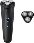 Head Shavers for Bald Men, Electric Shaver for Men Face Shaving Machine Floating Head USB Rechargeable Electric Razor High Power Beard Trimmer (Color : Black 1 Razor Head)