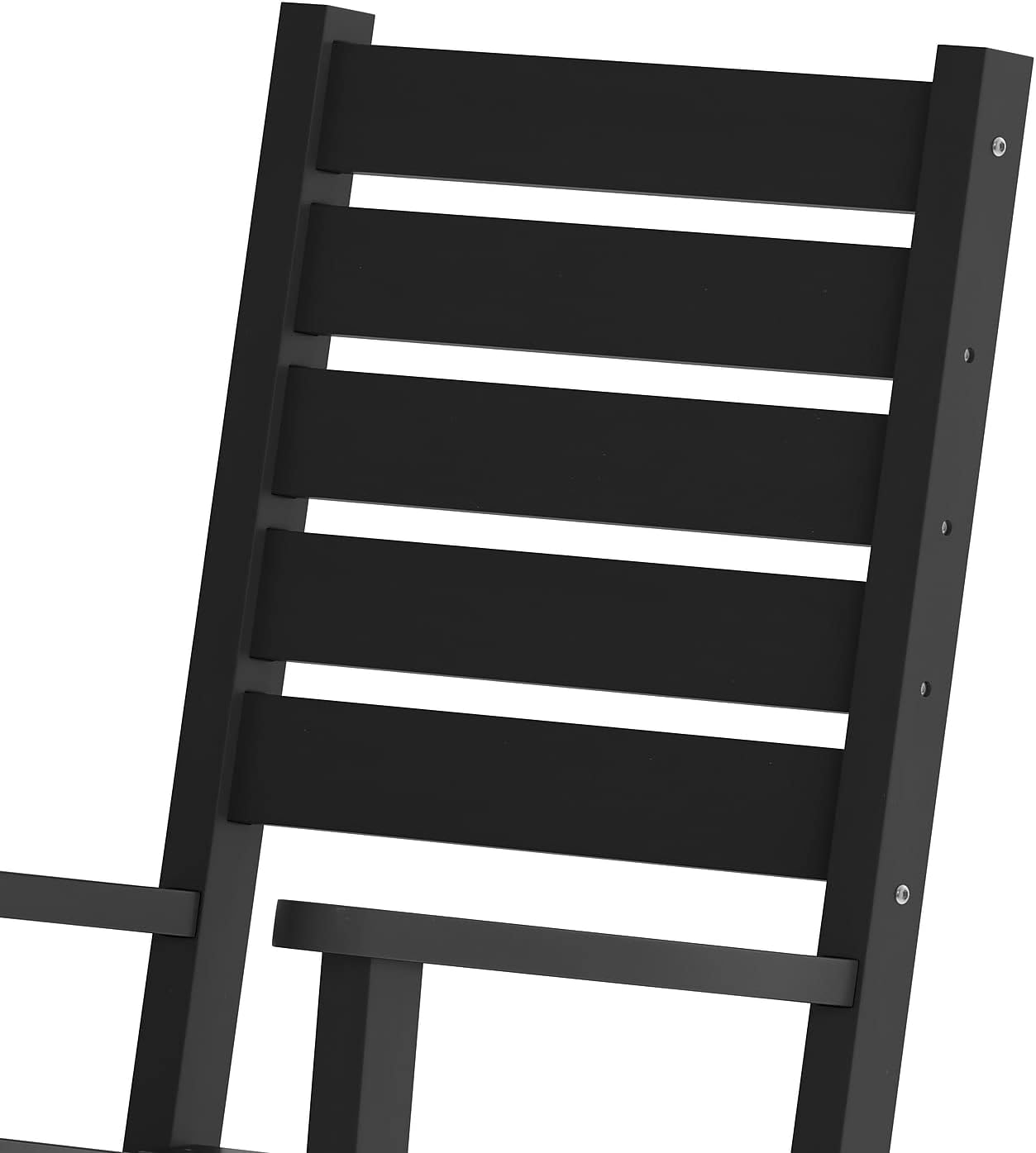 Flash Furniture Manchester Commercial Grade Outdoor Rocking Chair, All-Weather HDPE Indoor/Outdoor Rocker, Set of 2, Black