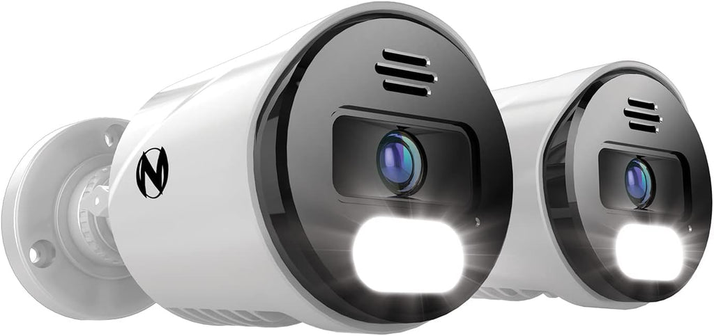 Night Owl Wired IP 4K UHD Indoor/Outdoor Add On Spotlight Cameras with Preset Voice Alerts and Built-in Camera Siren (Requires Compatible BTN8 Series NVR or BTD8 Series DVR - Sold Separately)