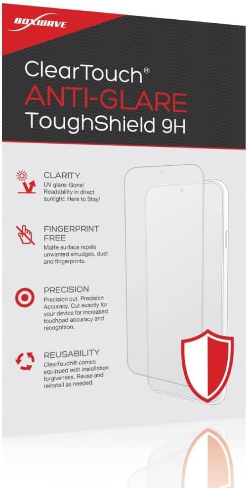BoxWave Screen Protector Compatible with INFIEVO Gaming Monitor QHD Wide 1440p - ClearTouch Anti-Glare ToughShield 9H (2-Pack), Anti-Glare 9H Tough Flexible Film Screen Protector