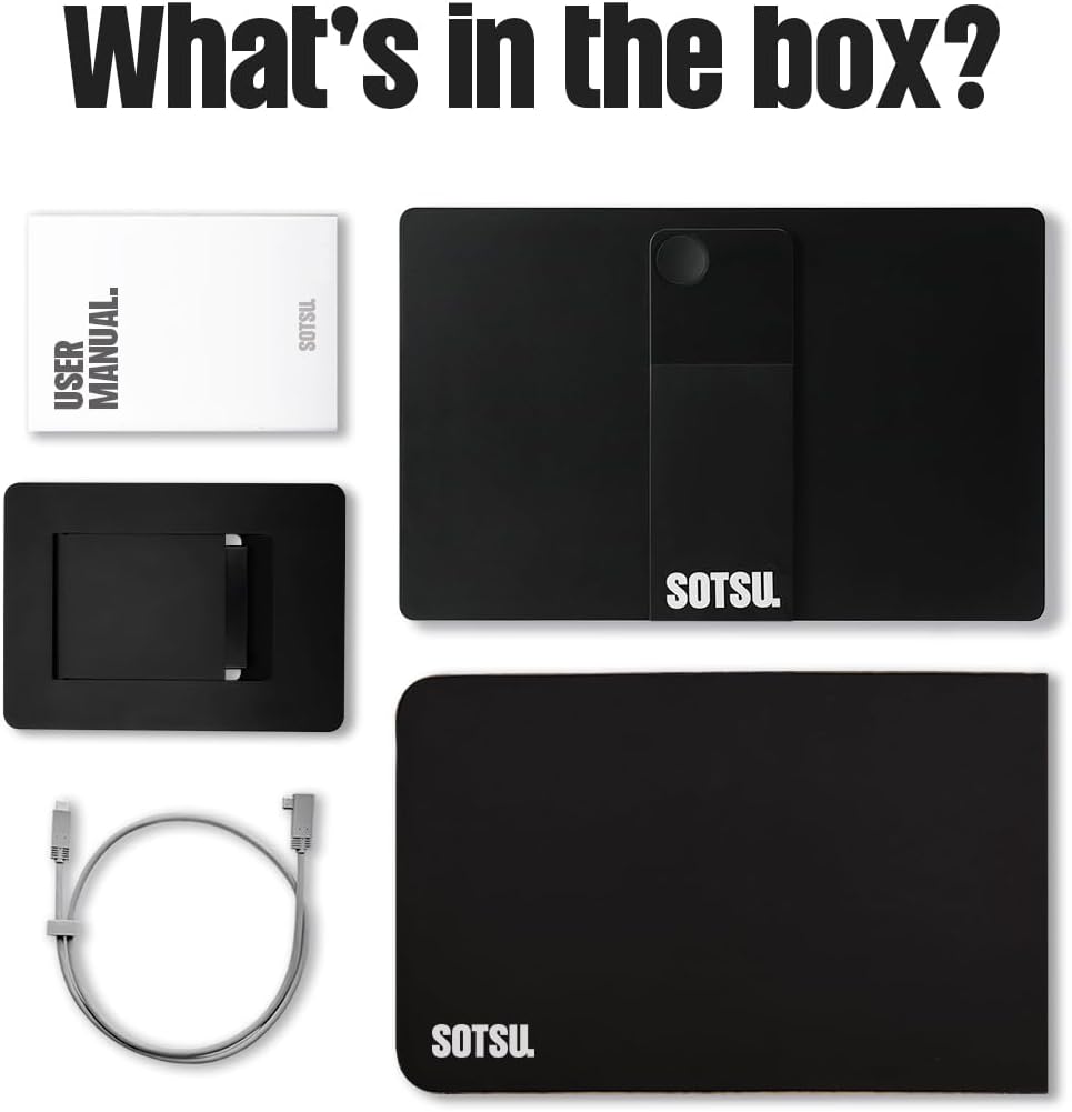 SOTSU FlipAction Pro 16' Gen2 Premium Portable Monitor | Super Compact | Pivot Rotate | 2560x1600 DCI P3 | 120Hz | 400 Nits | Full Metal CNC | Perfect Match for Mac and Windows (Universe Black)