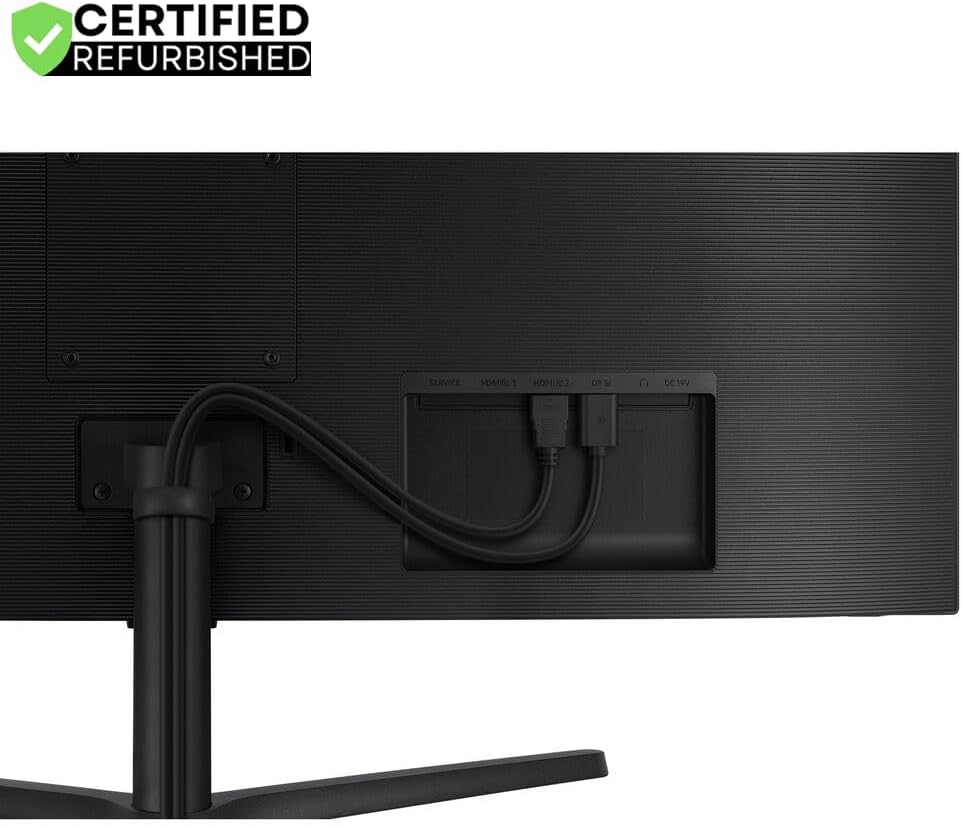 Samsung (Refurbished LS34C502GANXZA 34 inch ViewFinity S50GC Series 1440p HDR Ultrawide Monitor Bundle with 2 YR CPS Enhanced Protection Pack (Renewed)