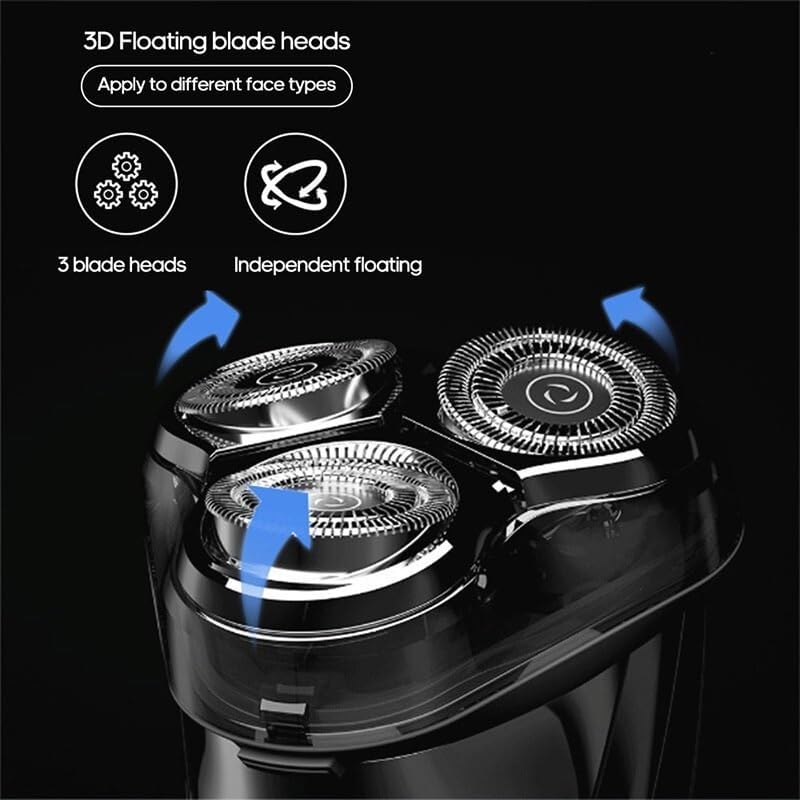 Head Shaver for Men, Electric Shavers for Men Face Shaver with Popup Trimmer Rechargeable Wet & Dry Dual Use IPX7 Waterproof (Color : Black Set 2)