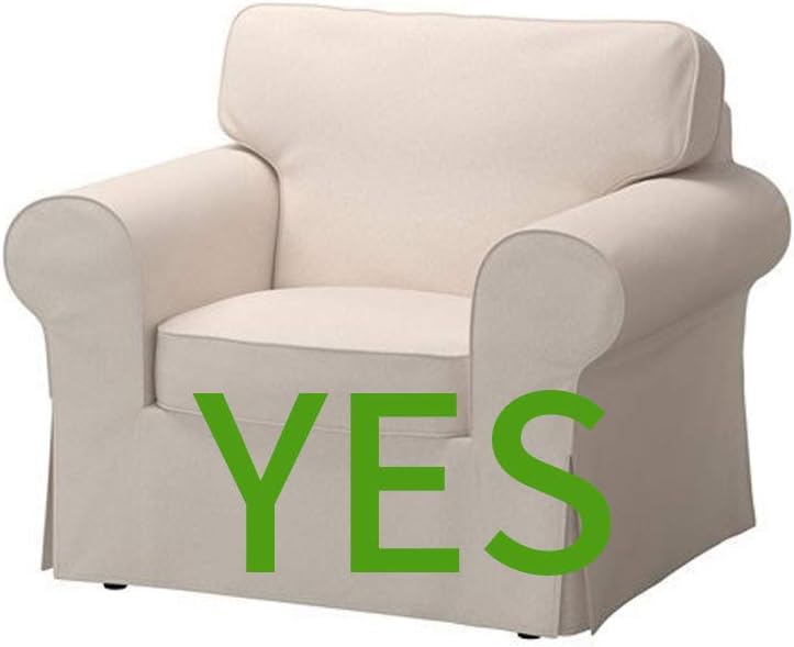 MASTERS OF COVERS Ektorp Armchair Cover for The IKEA Ektorp Chair Slipcover Replacement(Smoke Grey)(Armchair Cover Only!)