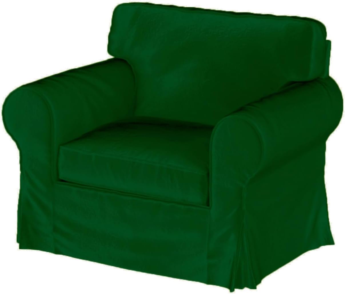 Velvet Pets Friendly Sofa Covers Custom Made Compatible for IKEA Ektorp Sofa Slipcovers (Velvet Green Ektorp Chair)