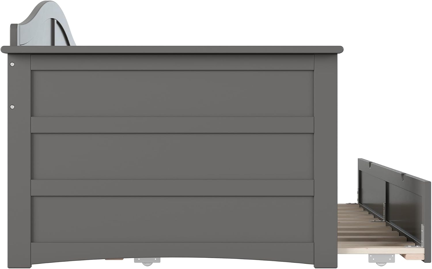 AFI, Acadia Twin Size Wood Daybed Frame with Twin Trundle, Grey