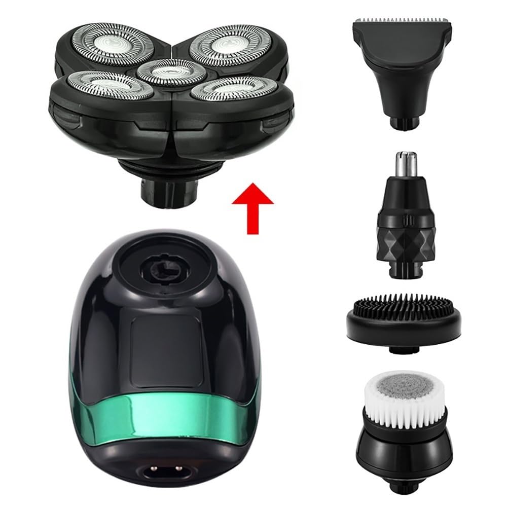 Head Shavers for Bald Men, 5 in 1 Multi Grooming Kit Digital Display Electric Shaver Hair Trimmer Beard Electric Razor Wet Dry Men Facial & Body Shaving Machine
