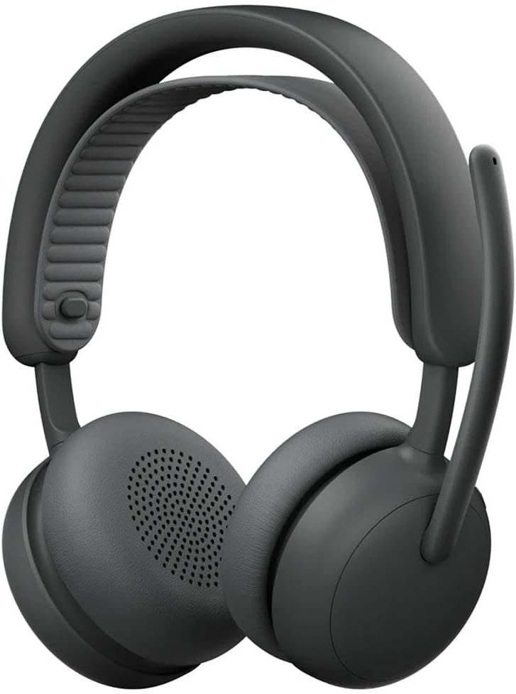 Logitech Zone Wireless 2 ES - Noise-Canceling Wireless Headset with Adaptive Hybrid ANC, Bluetooth, Graphite