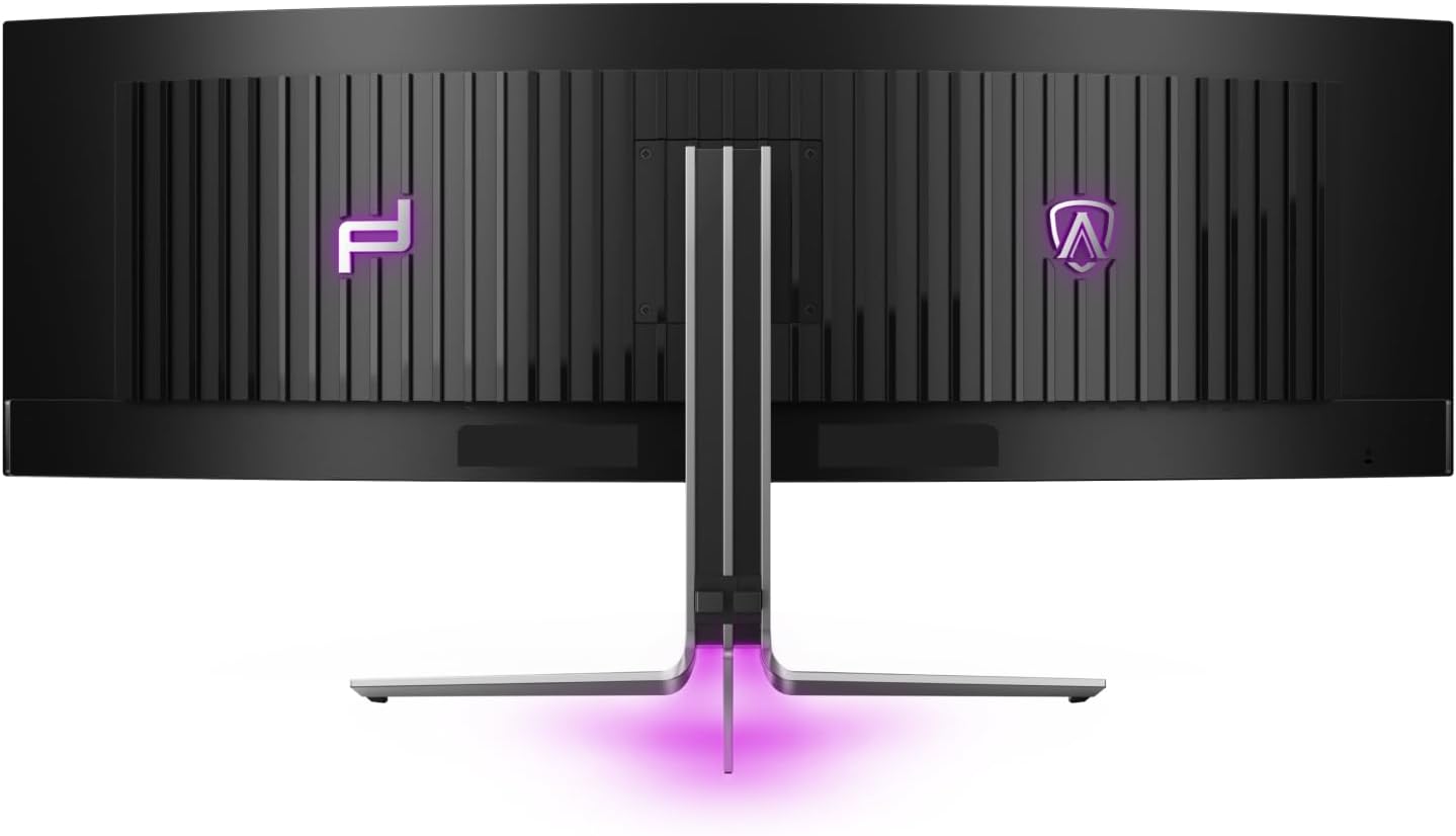 AOC Agon PRO PD49 Porsche Design 49' OLED Gaming Monitor, DQHD 5120x1440 240Hz 1ms, 1800R, USB-C PD 90W, AMD Free-Sync Premium Pro, Height Adjustable Stand (Renewed)
